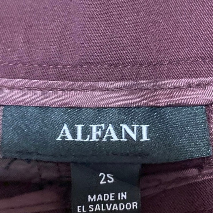 Alfani Women's Purple High Waisted Flared Bootcut Trousers Dress Pants Size 2S