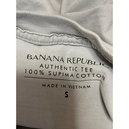 Banana Republic Women's Gray Short Sleeve Crewneck Pocket T Shirt Tee Top Size S