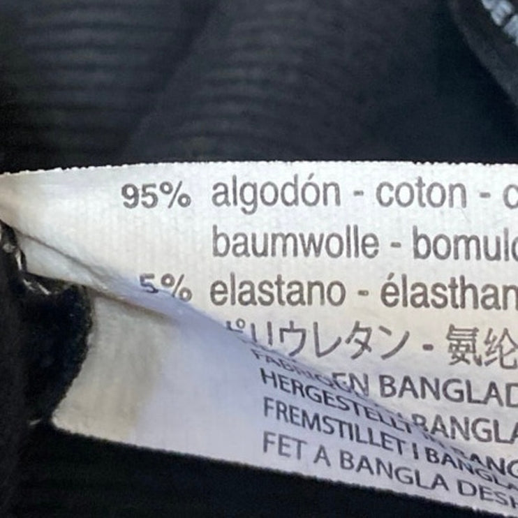 Zara Black Short Sleeve Ribbed Knit Crew Neck Side Ruched Mini Bodycon Dress S