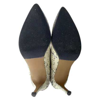 Steve Madden Kinga Multicolor Snakeskin Pointed Toe Stiletto Heels Knee Boots 8