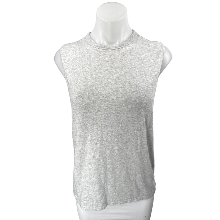 Skims Women's Gray Sleeveless Knit Activewear Fitness Gym Muscle Tee Tank Top XS