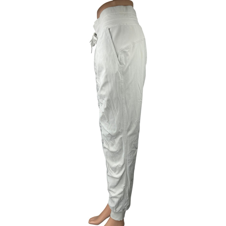 Lululemon Dance Studio White Mid-Rise Pull On Windbreaker Jogger Sweat Pants 6