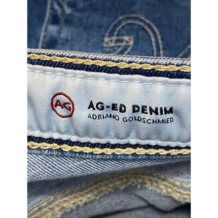 Adriano Goldschmied Blue Distressed Frayed Hem Super Skinny Denim Jeans Pant 28