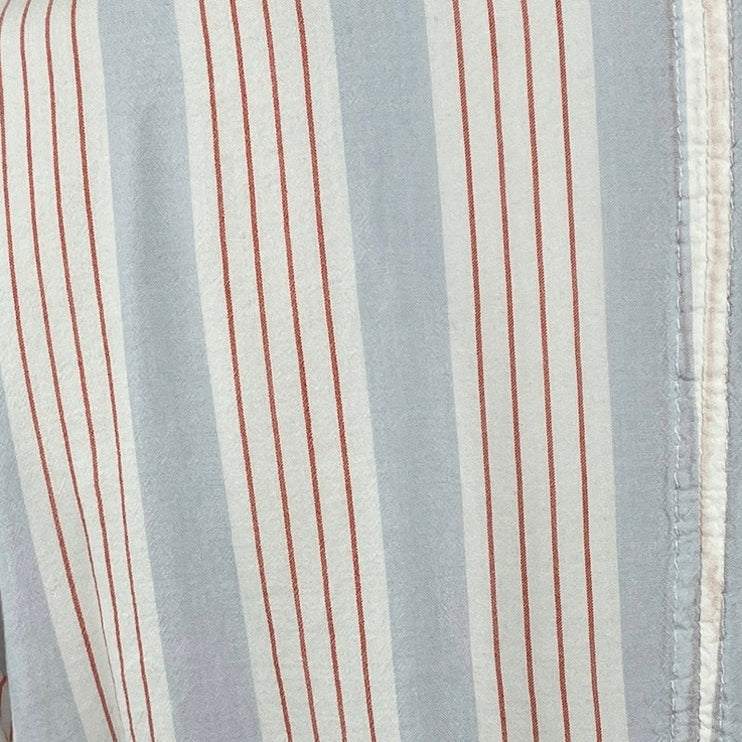 Daze Women's Blue Striped Long Sleeve Tie Back Button Down Shirt Top Size XS