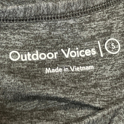 Outdoor Voices Men's Dark Gray Heather Long Sleeves Pullover Tee T-shirt Top S
