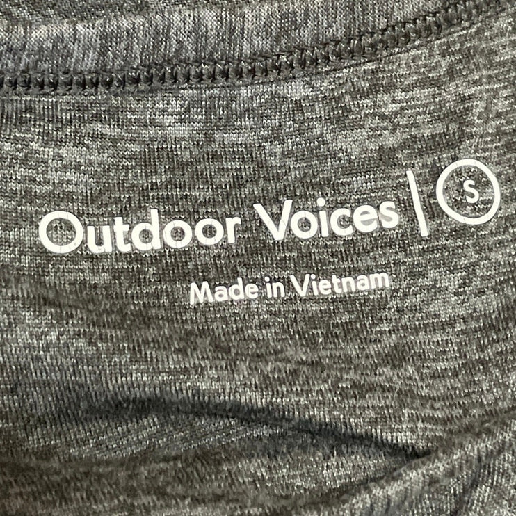 Outdoor Voices Men's Dark Gray Heather Long Sleeves Pullover Tee T-shirt Top S