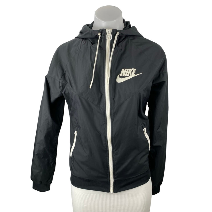 Nike Sportswear Windrunner Black Athletic Activewear Hooded Sweatshirt Jacket S