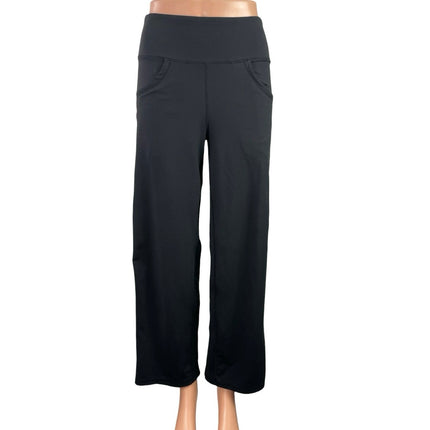 Promover Black High Rise Wide Leg Pocket Yoga Stretch Leggings Pants Size XS