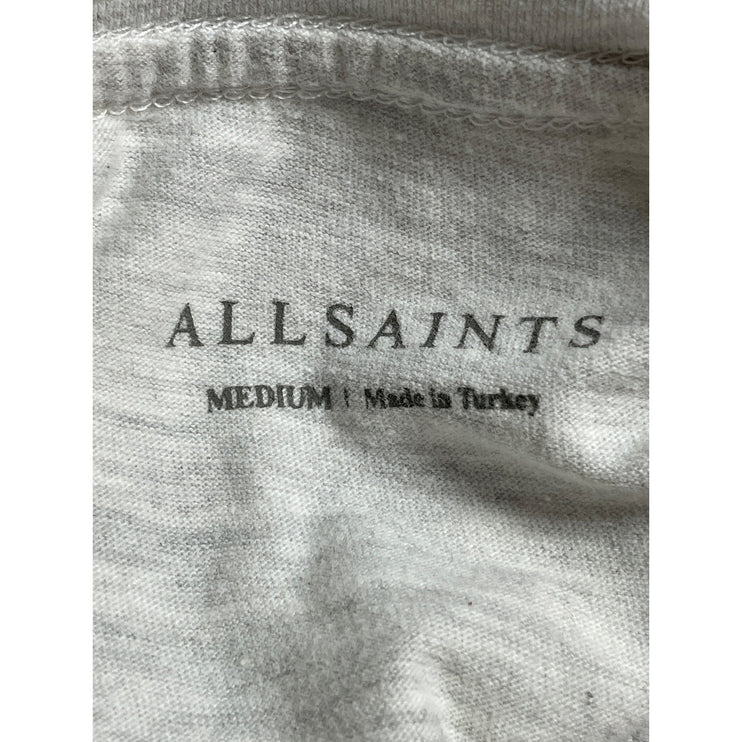 AllSaints Men's Gray Logo Heather Short Sleeve Crew Neck T Shirt Tee Top Size M