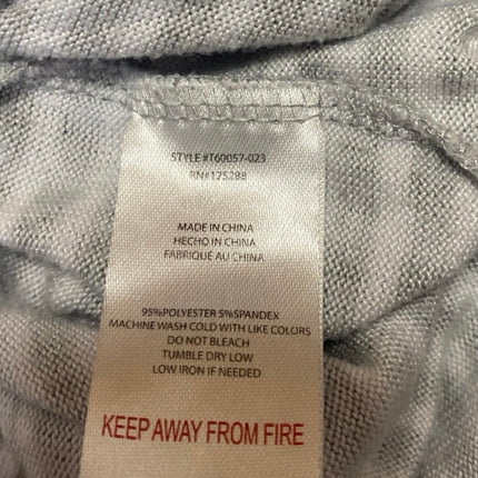 Tahari Women's Gray White Striped Straight High Waist Trousers Lounge Pants Sz L