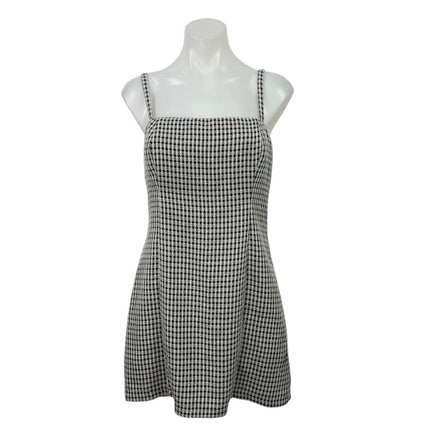 Reformation Black Houndstooth Co-ords Crop Jacket Cami Mini Dress Set Size 4