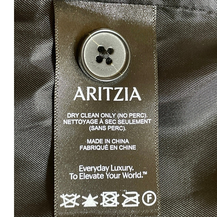 Aritzia Babaton Deniro Womens Black Sleeveless Button Tank Sweater Vest Top 2