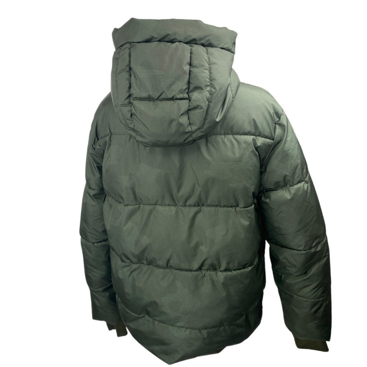 All in Motion Women's Olive Green Full Zip Hoodie Hooded Puffer Coat Jacket Sz M