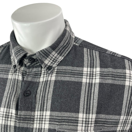 Weatherproof Vintage Mens Black Plaid Long Sleeve Button Down Shirt Top Size XLT