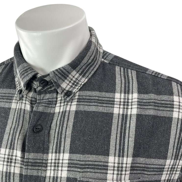 Weatherproof Vintage Mens Black Plaid Long Sleeve Button Down Shirt Top Size XLT