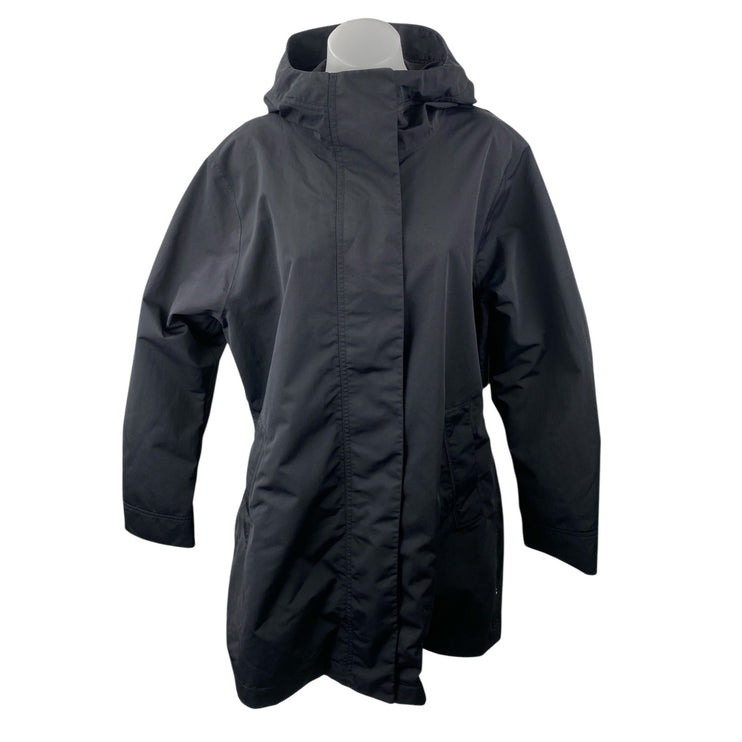 Athleta Women's Black Long Sleeve Hooded Hiking Hunting Athletic Coat Jacket XL