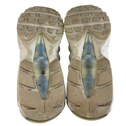 Nike Air Max 95 Pull Tab Sail Men's White Leather Athletic Sneaker Shoes Sz 9.5