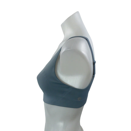 Lululemon Women's Blue Scoop Neck Yoga Athletic Sports Bra Crop Top Size 6 A/B