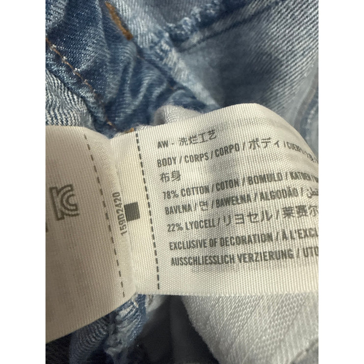 Abercrombie & Fitch Blue Collared Short Sleeve Denim Coverall Romper Jumpsuit XS