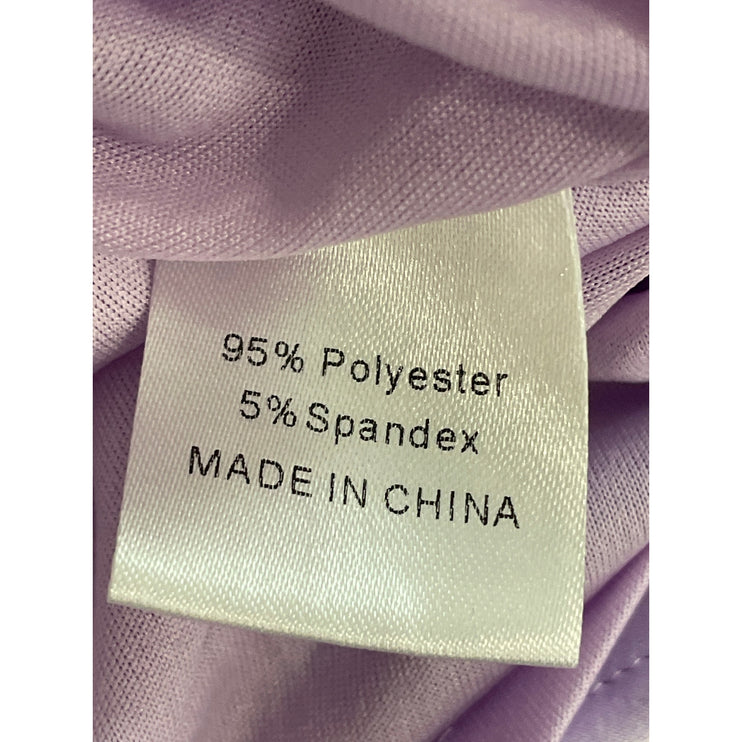 Zesica Purple Lilac Sleeveless Silk Satin Deep V Neck A Line Mini Dress Size XL