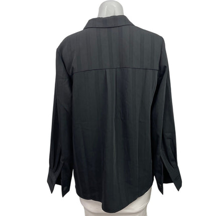 Banana Republic Women's Black Double Breasted Striped Shirt Blazer Coat Jacket S