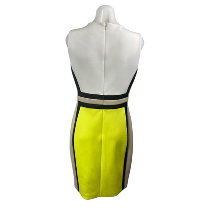 Calvin Klein Multicolor Sleeveless Colorblock Scuba Tank Mini Sheath Dress Sz 10