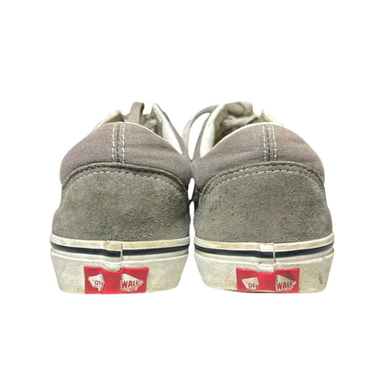 VANS Old Skool Womens Gray White Suede Lace Up Low Top Sneakers Shoes Sz M7 W8.5