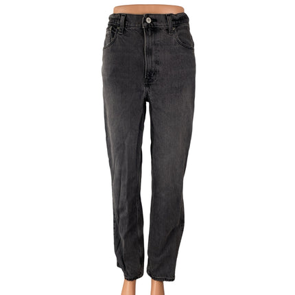 Abercrombie & Fitch The 90s Straight Ultra High Rise Black Denim Jeans Size 27