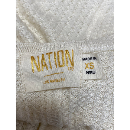 Nation LTD Ribbed Sleeveless Button Scoop Neck Henley Cami Camisole Tank Top XS