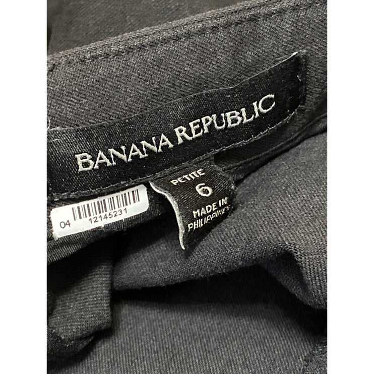 Banana Republic Women's Black High Waisted Zip Pencil Mini Skirt Size 6 Petite