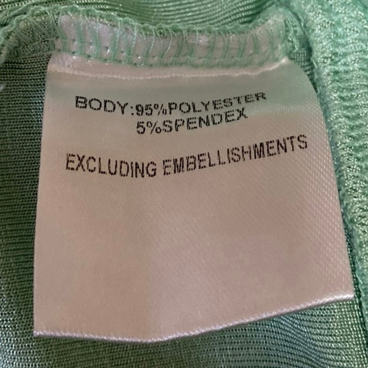 Princess Polly Green Sleeveless Plunge Neck Halter Backless Crop Tank Top Size 0