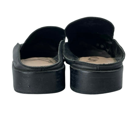 Sam Edelman Lewellyn Black Studded Leather Almond Toe Flats Loafer Mules Size 7