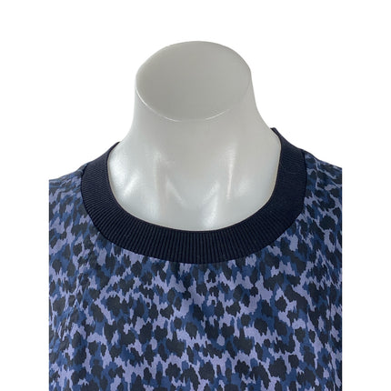 Athleta Women's Blue Leopard Sleeveless Yoga Workout Athletic Tank Top Size S