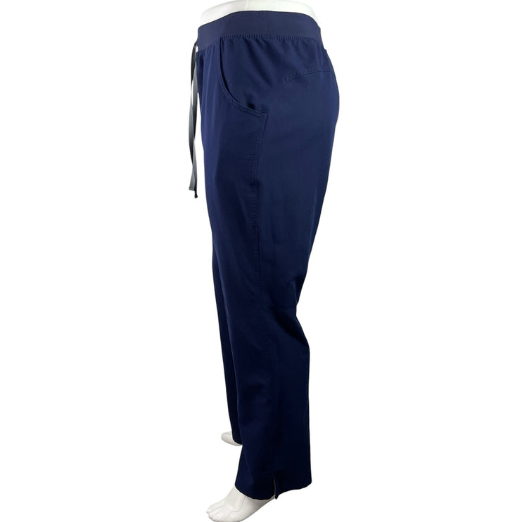 FIGS Kade Navy Blue Drawstring Straight Medical Nurse Cargo Scrub Pants Size XXL