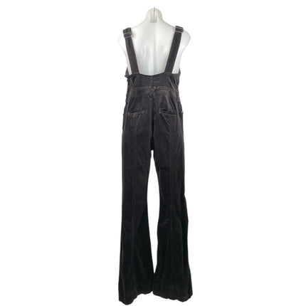 Pilcro and the Letterpress Black Velvet Velour Wide Leg Romper Jumpsuit Size 29