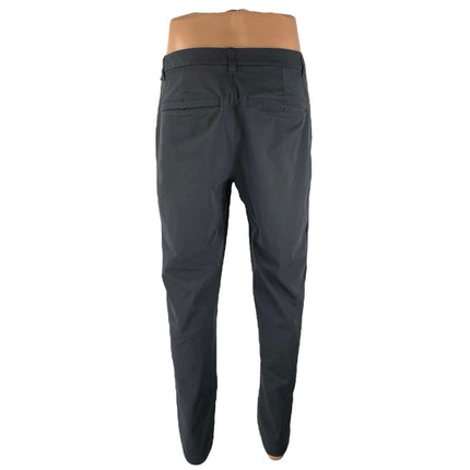 Lululemon Men's Black High Waisted Straight Leg Chino Khaki Trousers Pants Ss 33