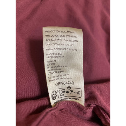 Free People 2 Tone Maroon Sleeveless Cami Camisole Square Neck Crop Tank Top XS