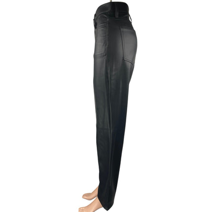 J.Crew Women's Green Faux Vegan Leather High Waisted Straight Trousers Pants 29