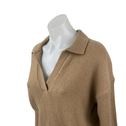 Aritzia Wilfred Luxe 100% Cashmere Clara Womens Brown Long Sleeve Sweater Top XS
