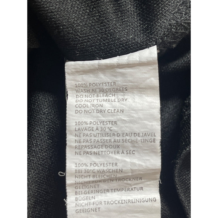 Boohoo Black Lace Geometric Floral Mock Neck Sleeveless Mini Shift Dress Size 6