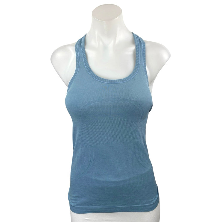 Lululemon Swiftly Tech Blue Sleeveless Knit Racerback Athletic Tank Top Size 4
