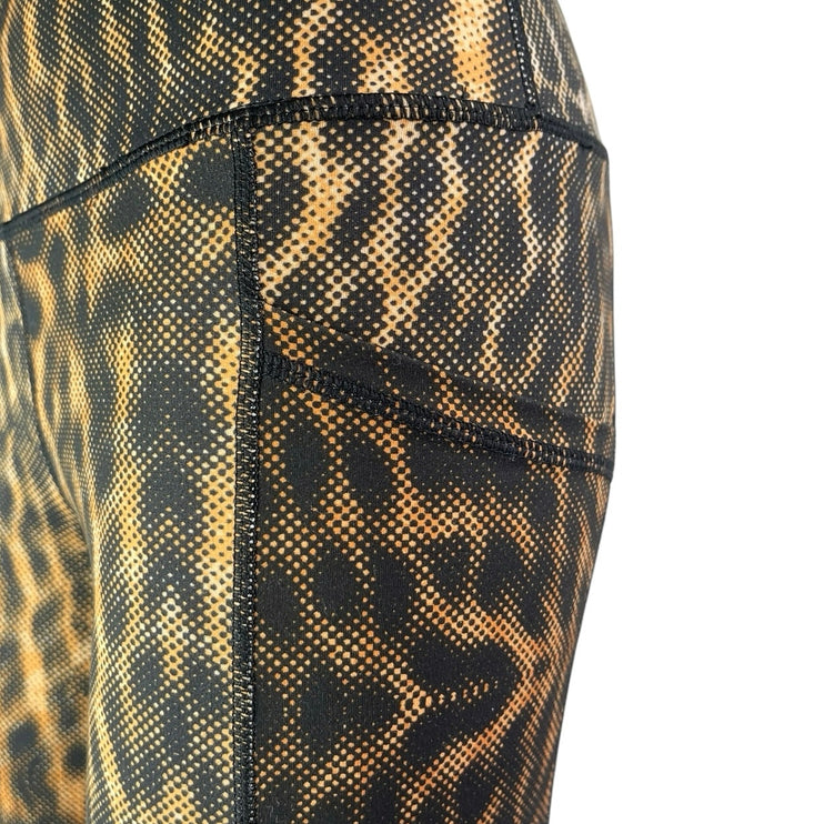 Yogalicious Lux Leopard Animal Print Yoga Workout Athletic Biker Shorts Size S