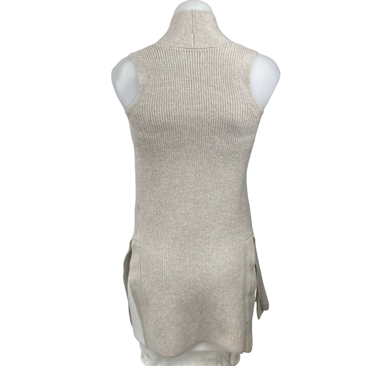 Aritzia Wilfred 100% Wool Olivie Womens Sleeveless Cardigan Vest Sweater Top XXS