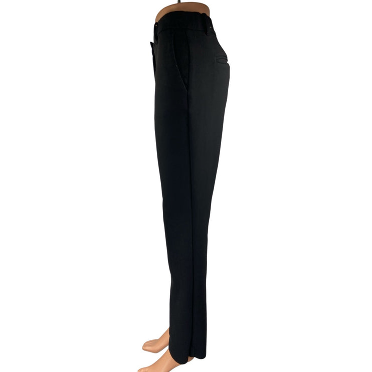Ann Taylor Women's Black Mid Rise Straight Leg Slim Trousers Dress Pants Size 4