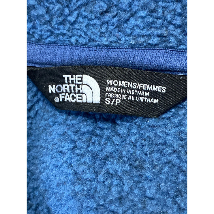 The North Face Crescent Women's Blue Fleece Full-Zip Hooded Hoodie Jacket Size S