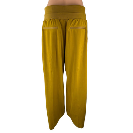 Athleta Women's Elastic High Waisted Baggy Straight Wide Leg Trousers Pants 12
