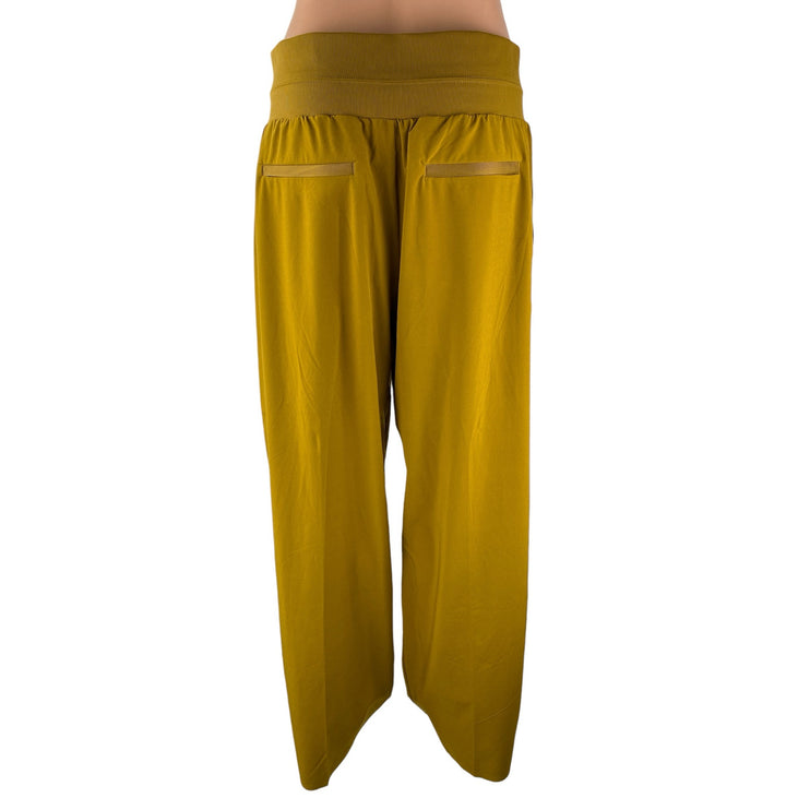 Athleta Women's Elastic High Waisted Baggy Straight Wide Leg Trousers Pants 12