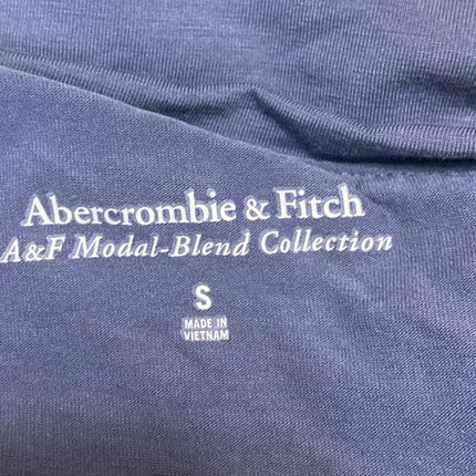 Abercrombie & Fitch Blue One Shoulder Long Sleeve Thong Bodysuit Top Size S