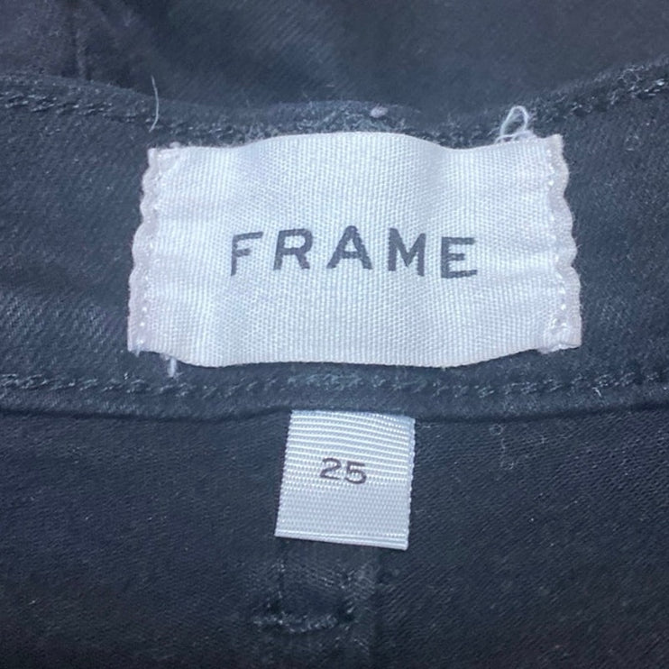 Frame Le High Women's Black High Waisted Stretch Skinny Leg Jeans Pants Size 25