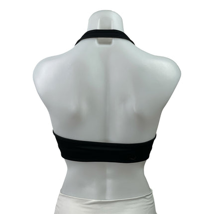 Gymshark Black Halterneck Open Back Workout Gym Yoga Sports Bra Crop Tank Top S